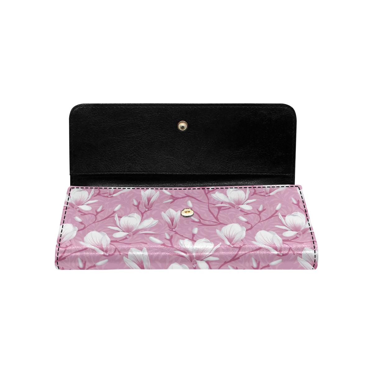 Magnolia Pattern Print Design MAG05 Women's Trifold Wallet