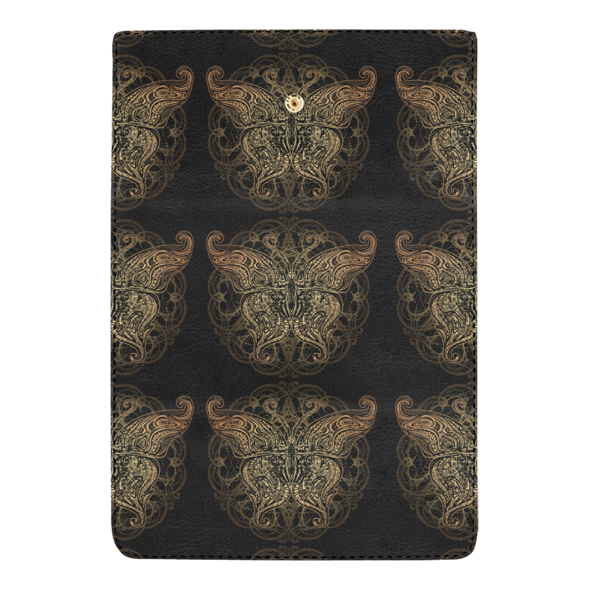 Gold Butterfly Ornamental Women's Trifold Wallet