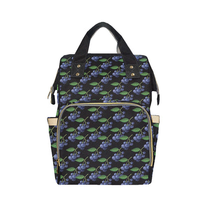 Blueberry Pattern Print Design BB01 Diaper Bag Backpack