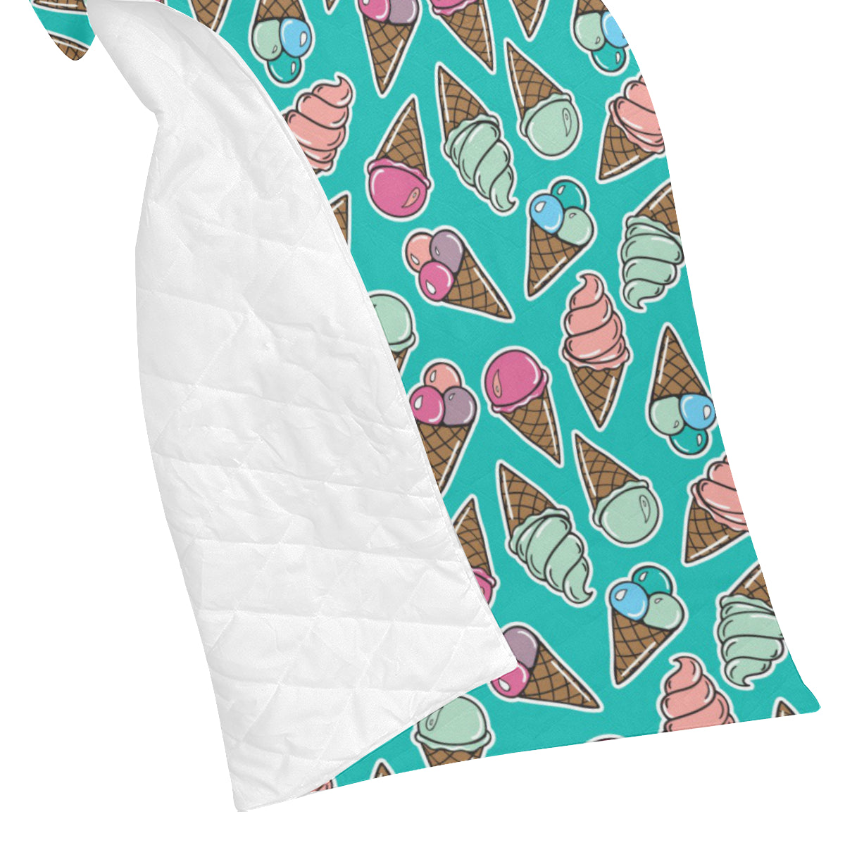 Ice Cream Pattern Print Design IC01 Premium Quilt