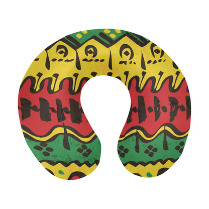 Rasta Pattern Print Design A01 U-Shaped Travel Neck Pillow