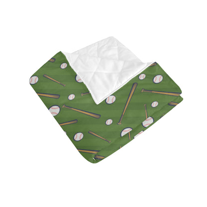 Baseball Pattern Print Design 02 Premium Quilt