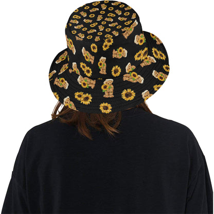 Sunflower Pattern Print Design SF016 Unisex Bucket Hat