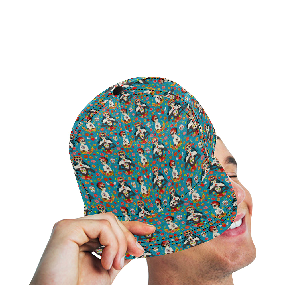 Day of the Dead Old School Girl Design Snapback Cap