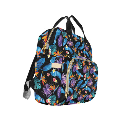Tropical Flower Pattern Print Design TF018 Diaper Bag Backpack