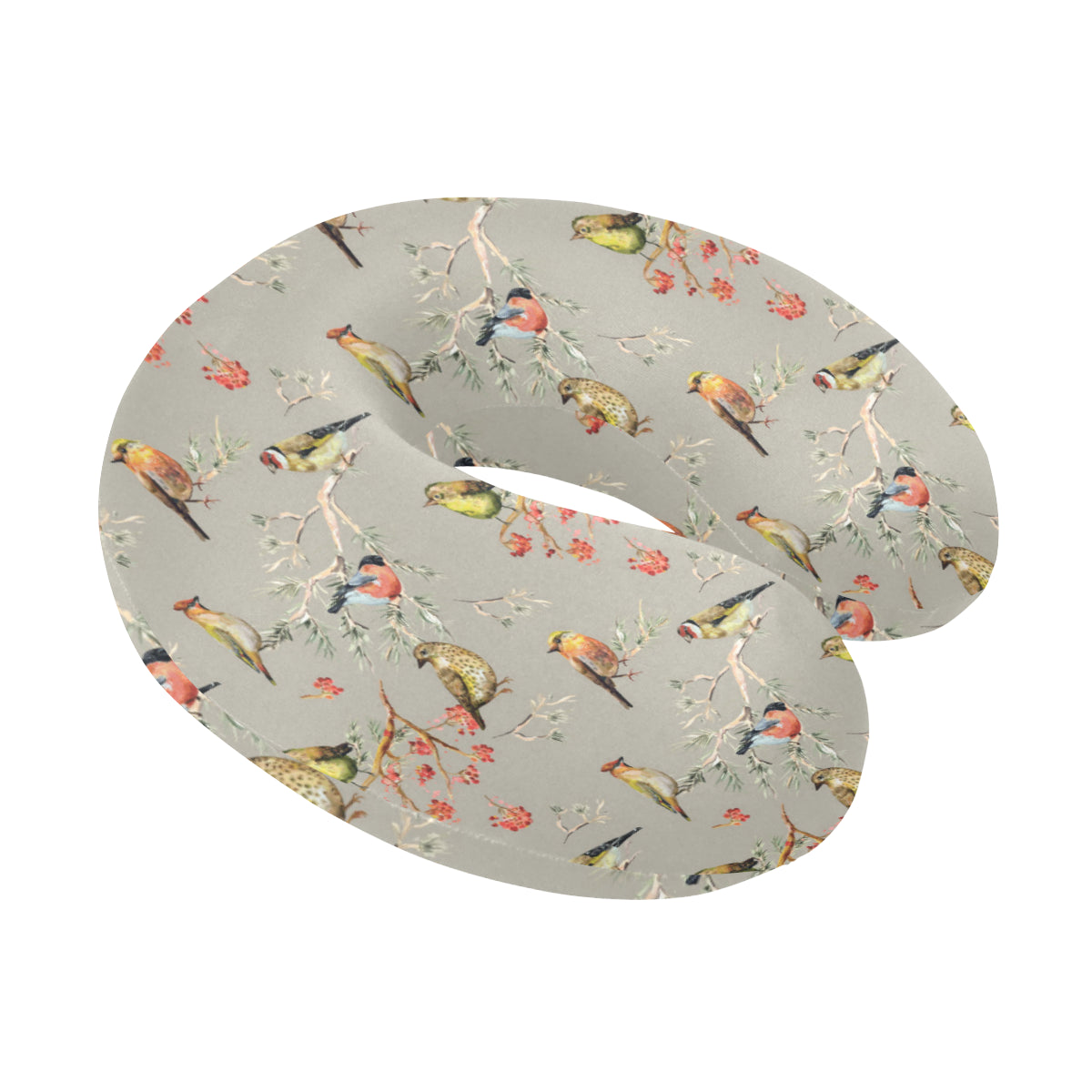 Birds Pattern Print Design 03 U-Shaped Travel Neck Pillow