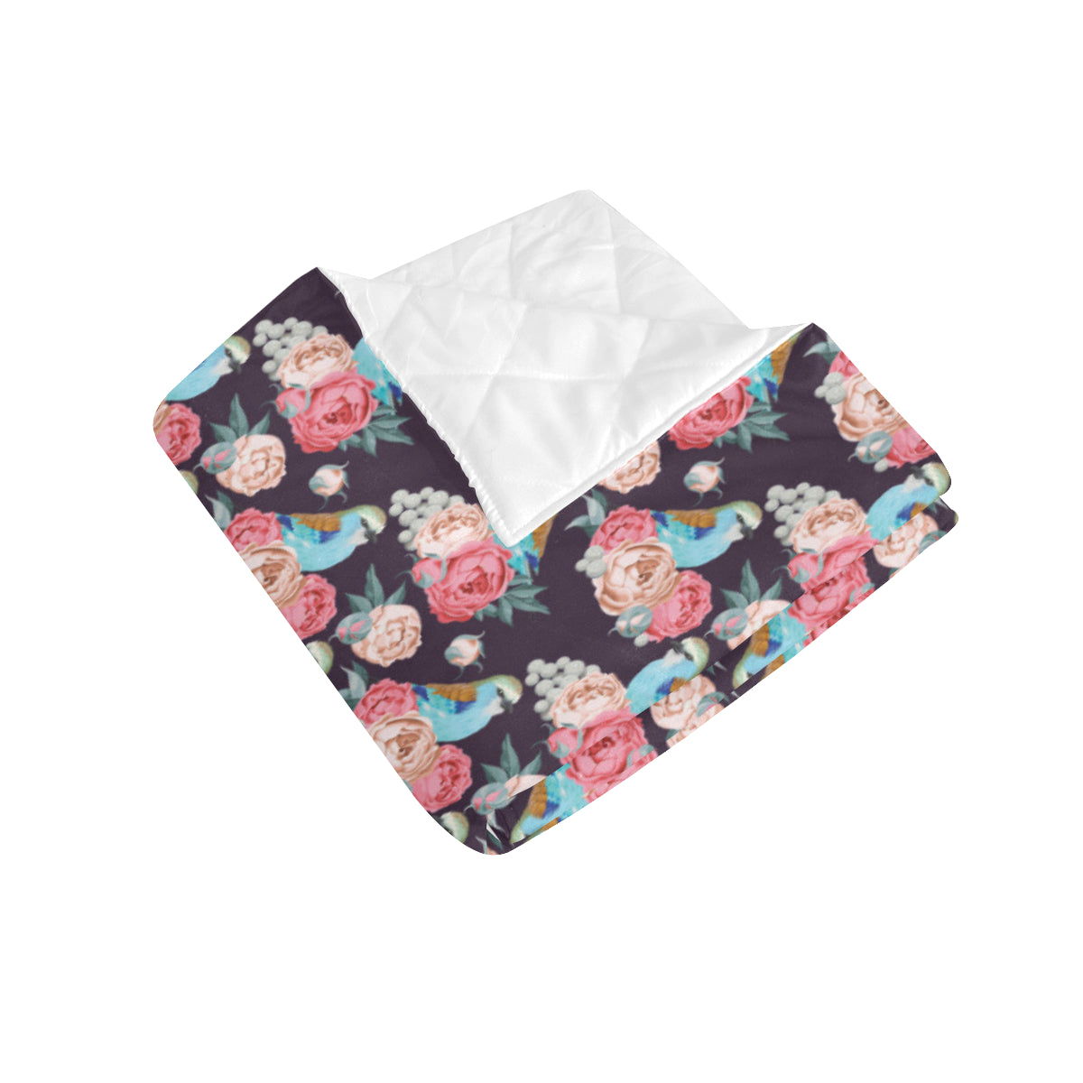 Bluebird Pattern Print Design 02 Premium Quilt