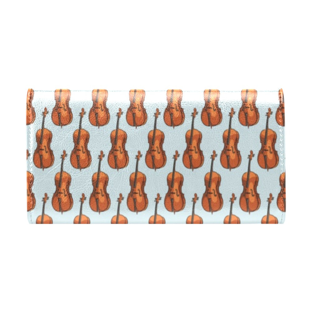 Violin Print Design LKS406 Women's Trifold Wallet