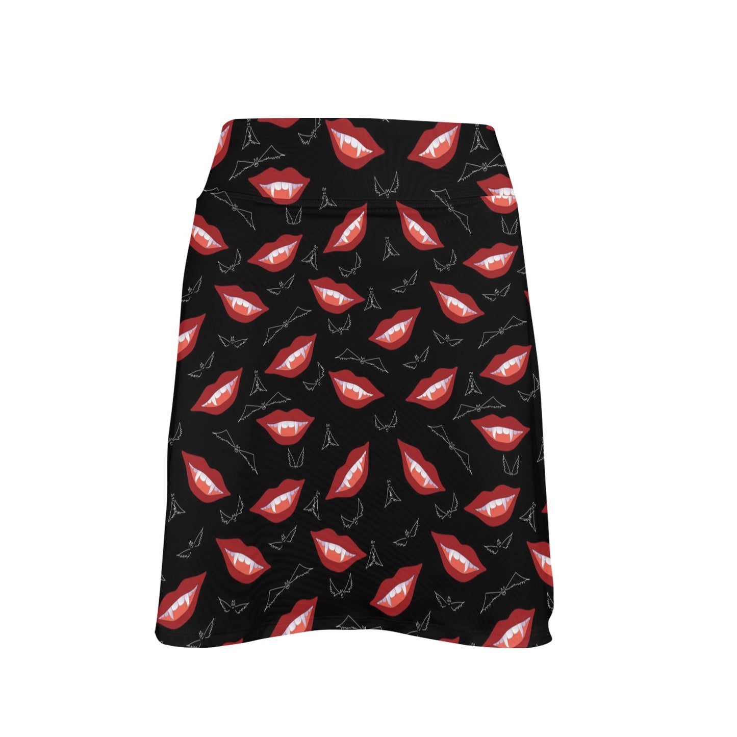 Vampire Lips Print Design LKS301 17" Golf & Pickleball Skort with Pockets