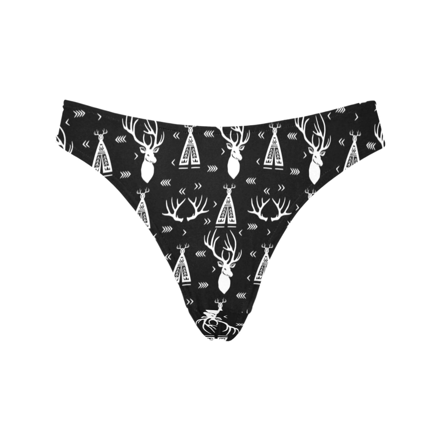 Deer Native Indian Print Pattern Women's Thongs