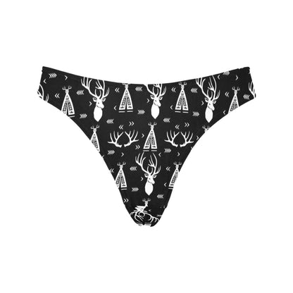 Deer Native Indian Print Pattern Women's Thongs