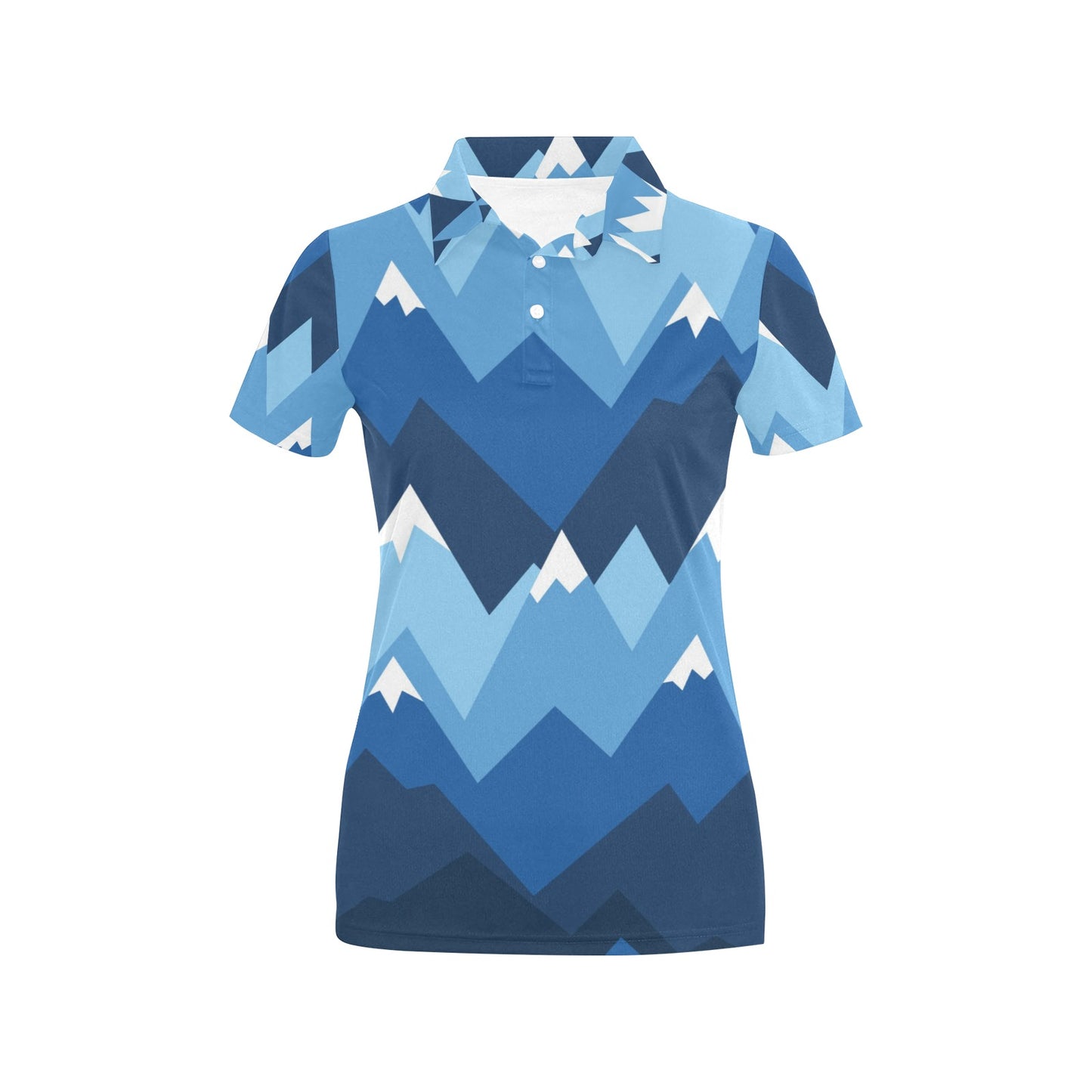 Mountain Pattern Print Design 04 Women's Polo Shirt
