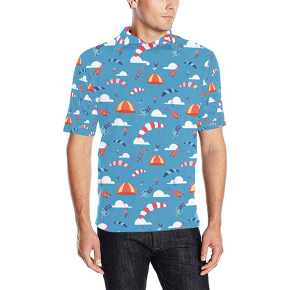 Skydiver Print Design LKS306 Men Polo Shirt