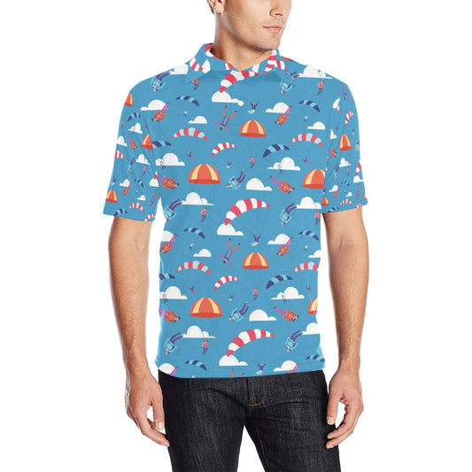 Skydiver Print Design LKS306 Men Polo Shirt