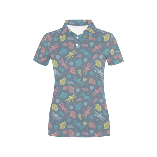 Dragonfly Print Design LKS403 Women's Polo Shirt