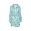 Ski Penguin Print Design LKS304 Women's Fleece Robe