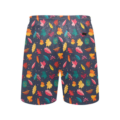 Elm Leave Colorful Print Pattern Men's Swim Trunks Beach Shorts