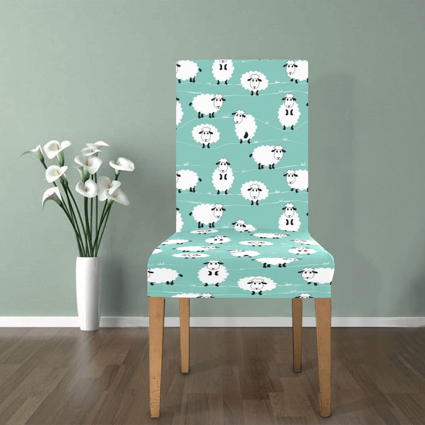 Sheep Print Design LKS404 Dining Chair Slipcover