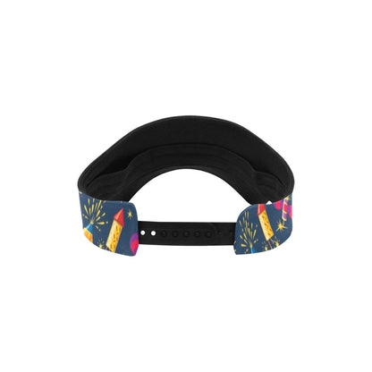 Firework Sparkling Rockets Print Design LKS306 Unisex Sun Visor