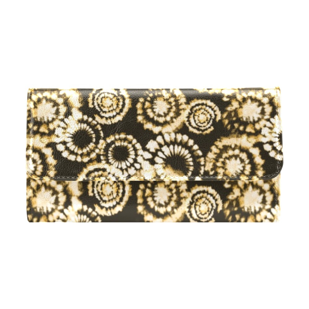 Tie Dye Print Design LKS307 Women's Trifold Wallet