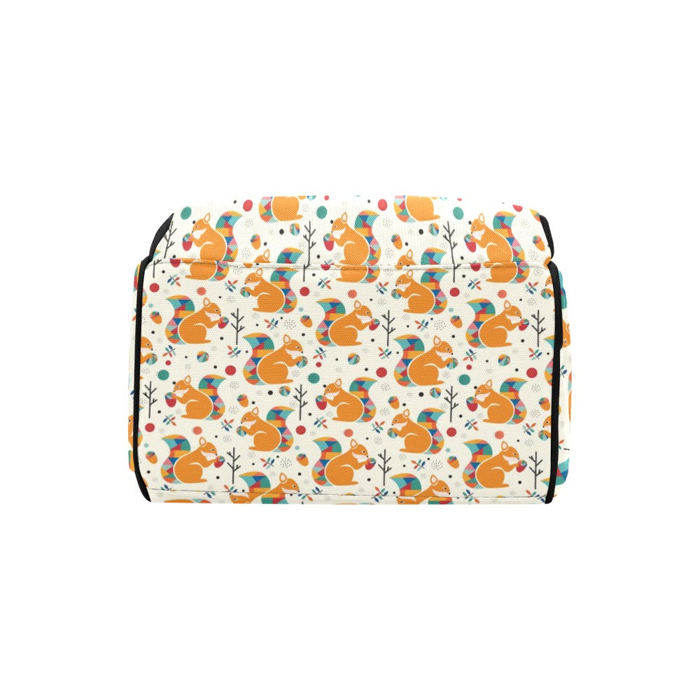 Squirrel Print Design LKS304 Diaper Bag Backpack