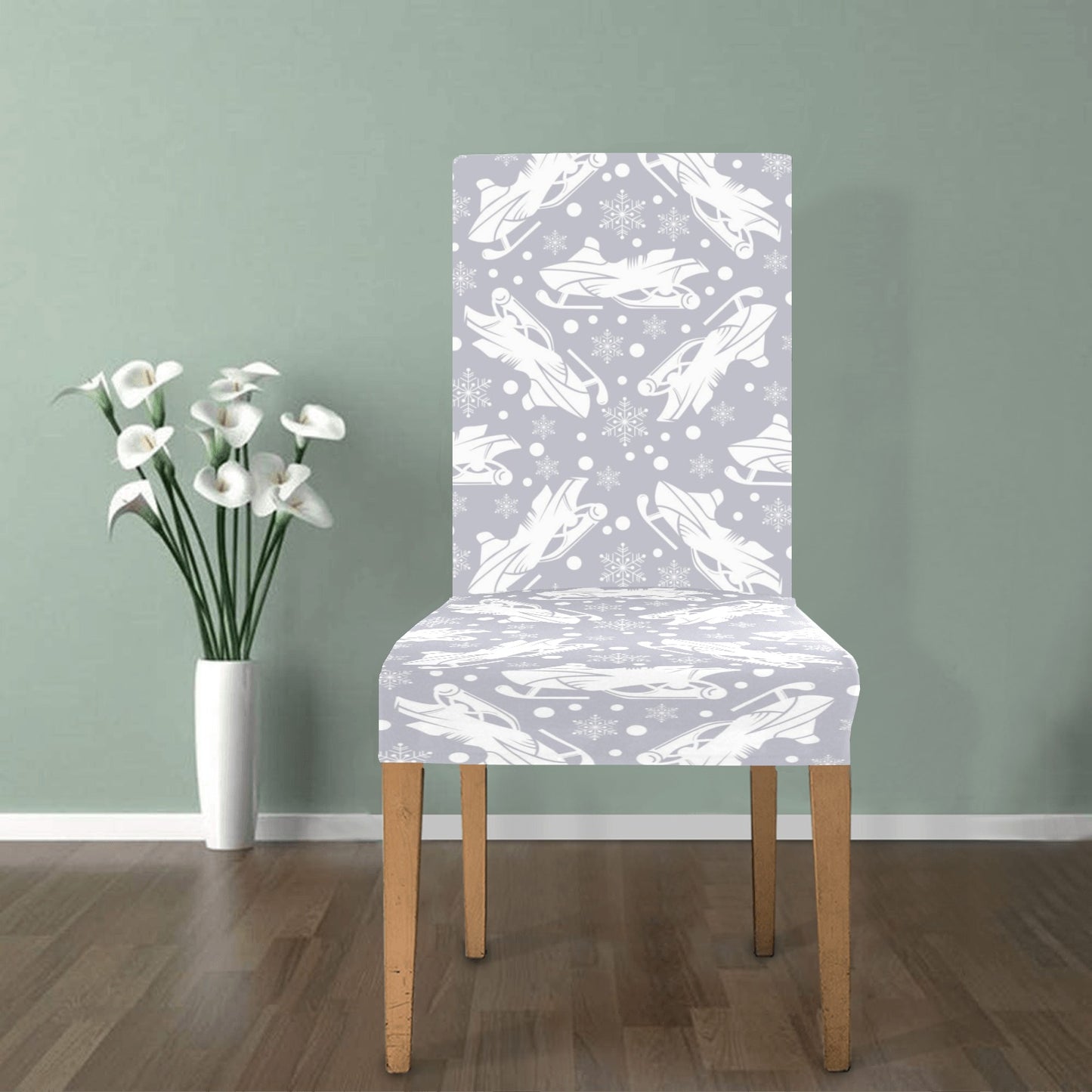 Snowmobile Print Design LKS302 Dining Chair Slipcover