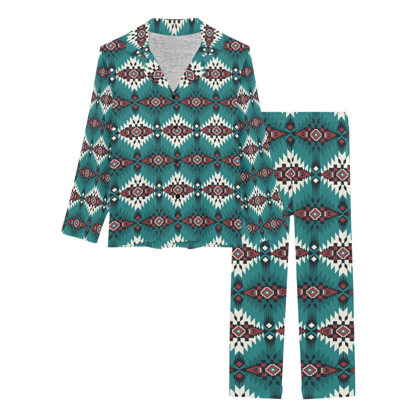 Southwest Pattern Print Design LKS308 Women's Long Pajama Set