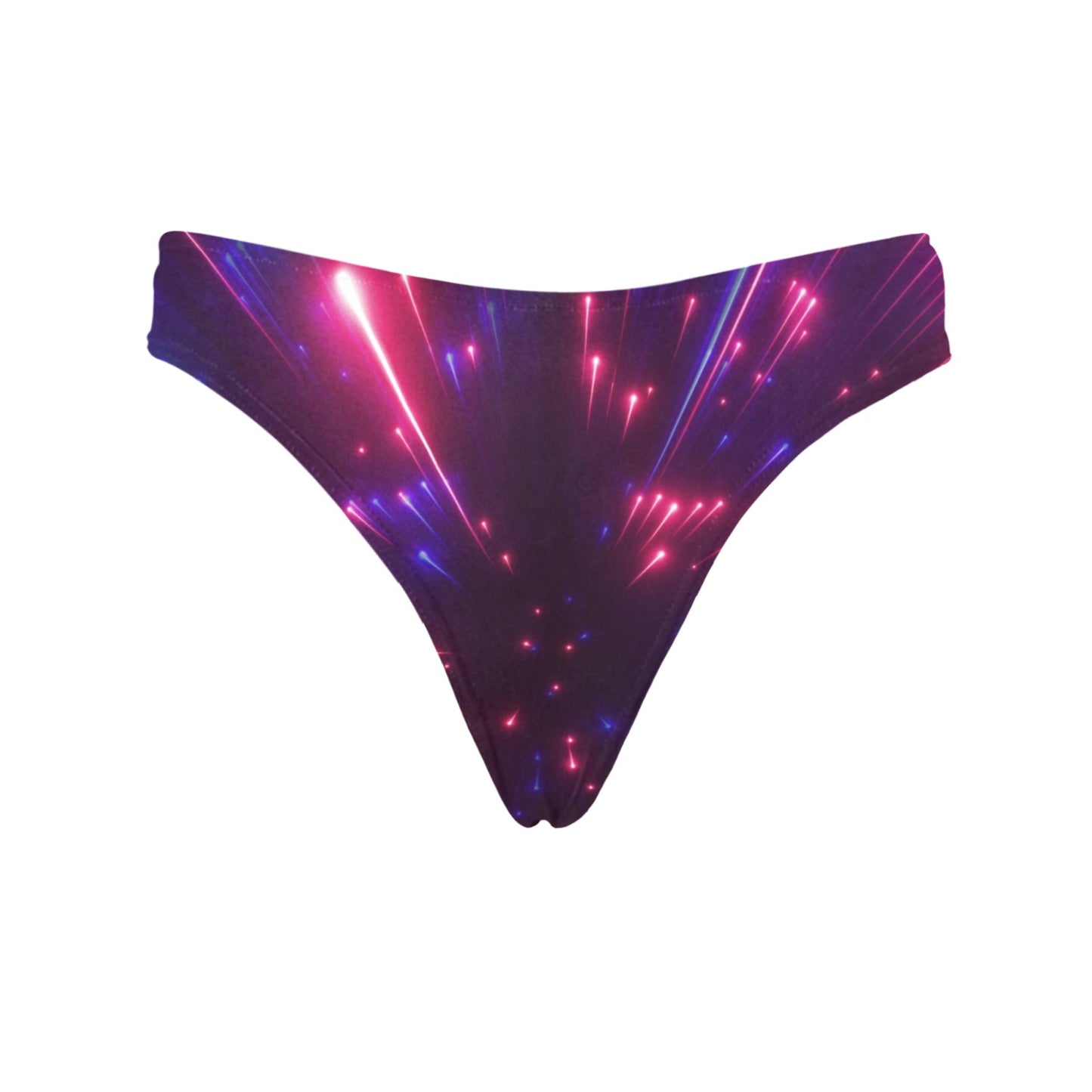 Celestial Purple Blue Neon Speed Light Women's Thongs