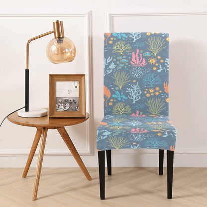 Seaweed Print Design LKS304 Dining Chair Slipcover