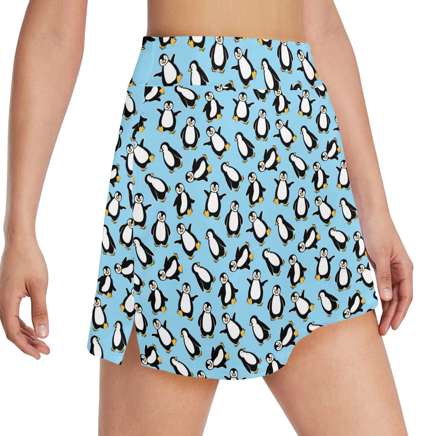Penguin Happy Print 17" Golf & Pickleball Skort with Pockets