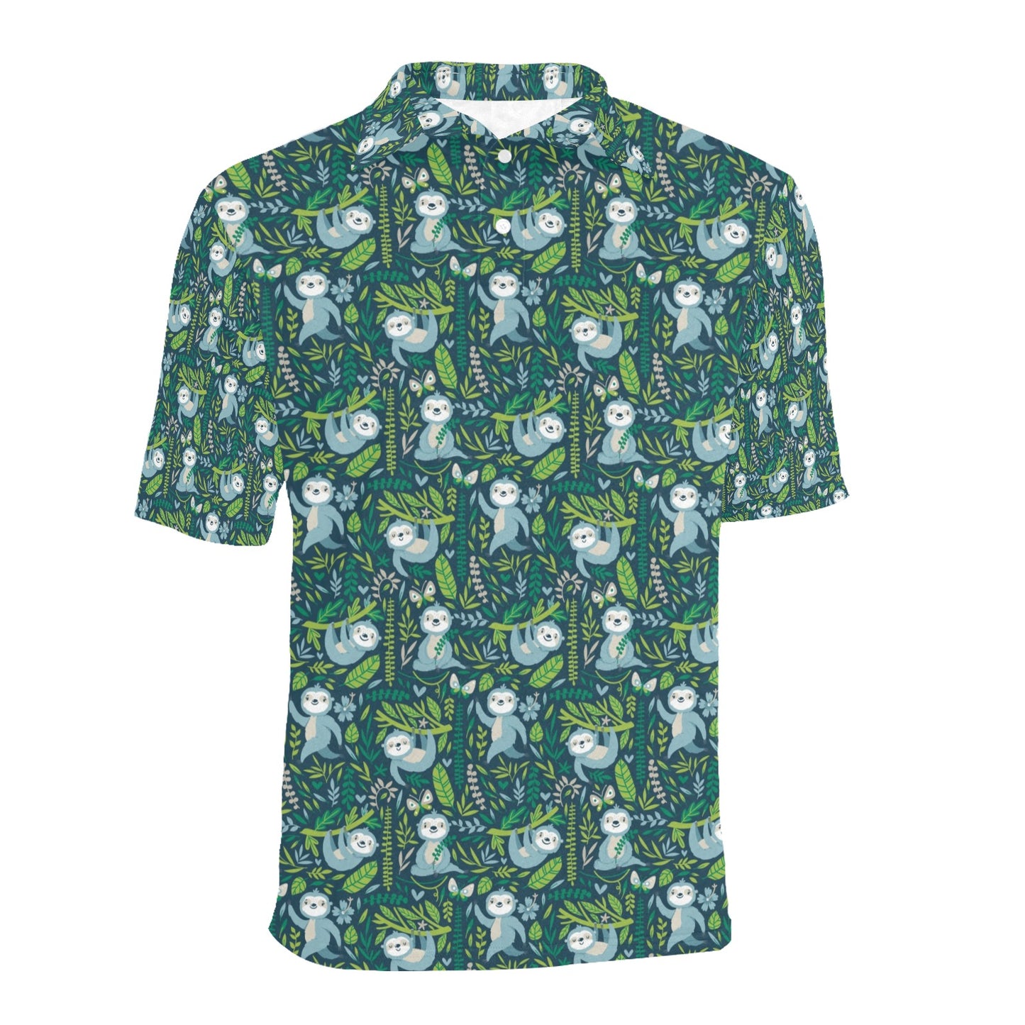 Sloth Print Design LKS304 Men Polo Shirt