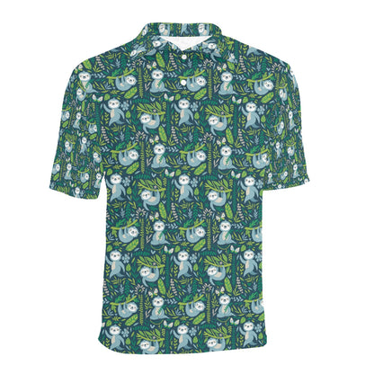 Sloth Print Design LKS304 Men Polo Shirt
