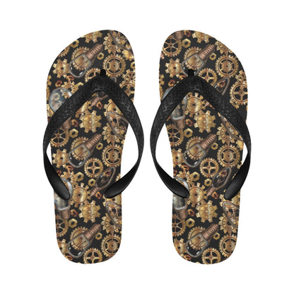 Steampunk Lightbulb Print Design LKS304 Flip Flops