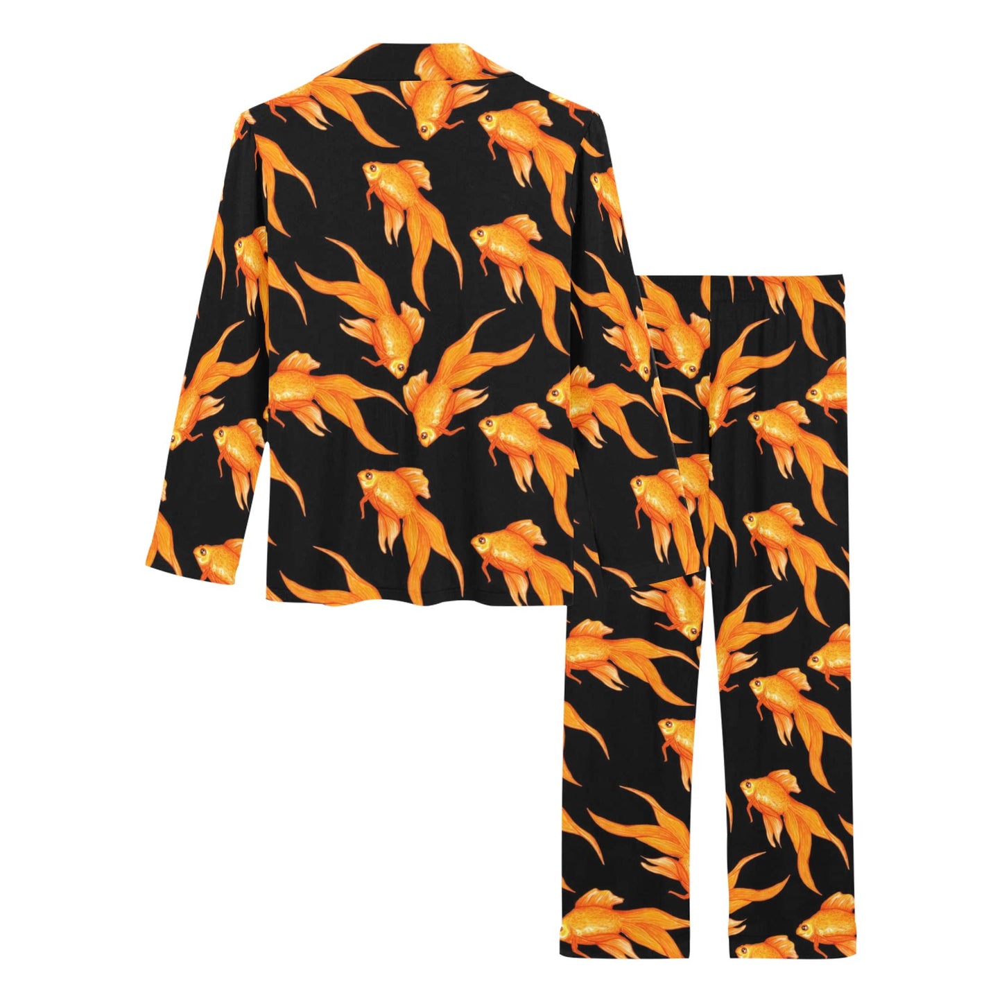 Goldfish Pattern Print Design 03 Women's Long Pajama Set