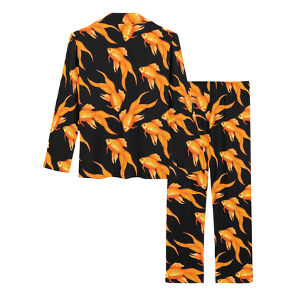 Goldfish Pattern Print Design 03 Women's Long Pajama Set