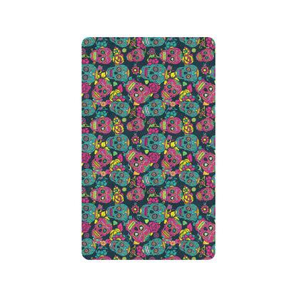 Sugar Skull Floral Design Themed Print Rubber Doormat