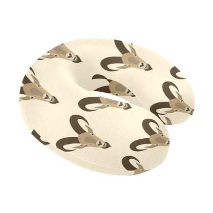 Goat Pattern Print Design 01 U-Shaped Travel Neck Pillow