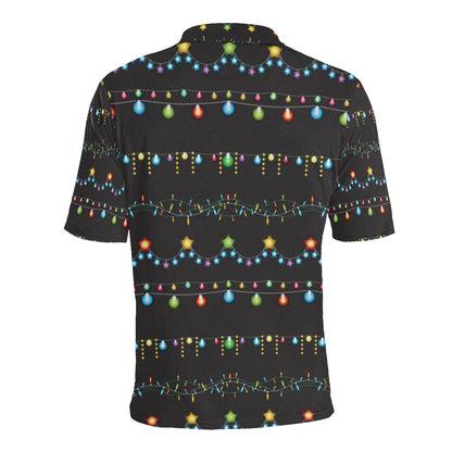 Christmas Light Pattern Print Design 01 Men Polo Shirt