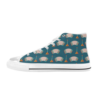 Accordion Print Design LKS402 Men's High Top Canvas Shoes