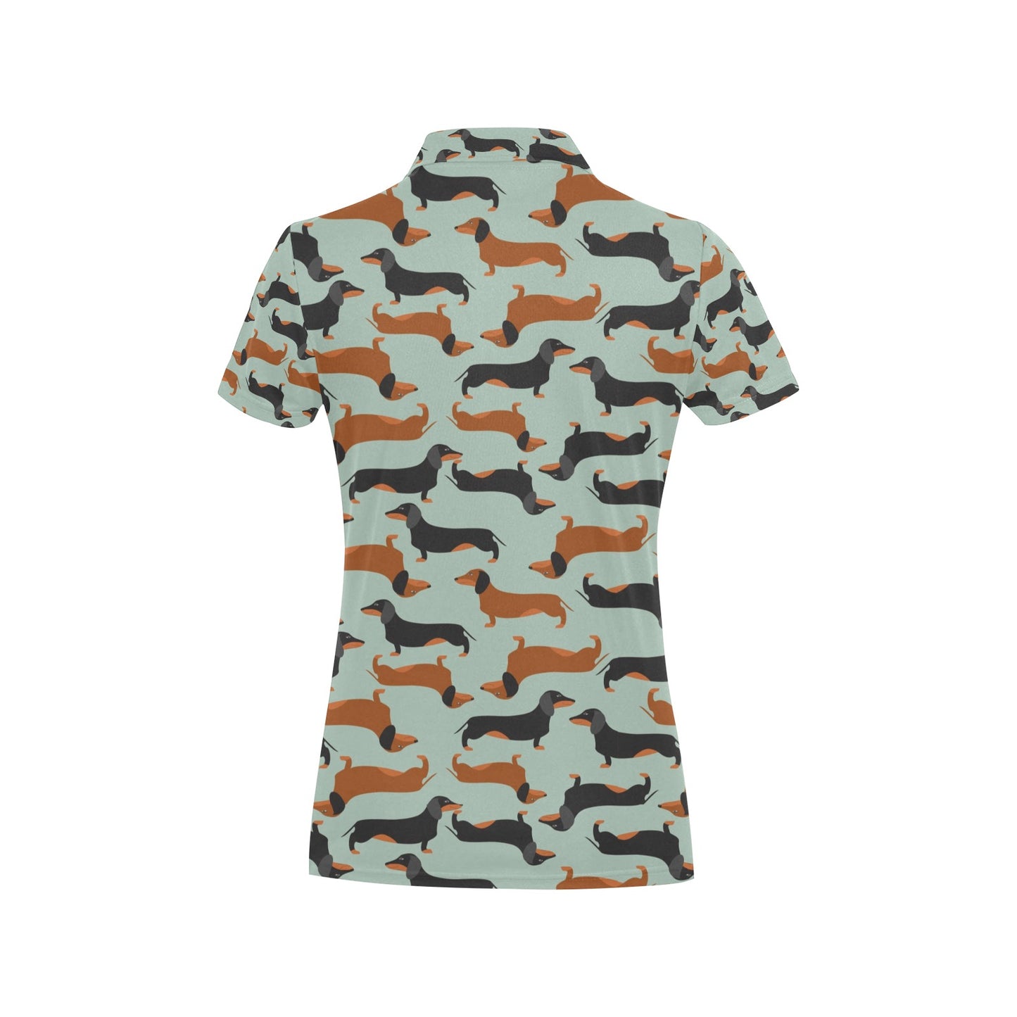 Dachshund Cute Print Pattern Women's Polo Shirt