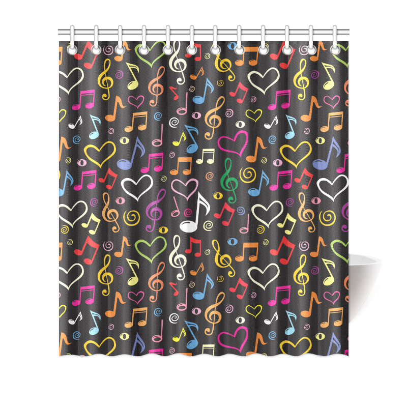 Music note Pattern Print Design A01 Shower Curtain