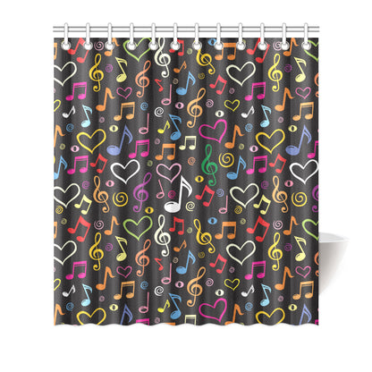 Music note Pattern Print Design A01 Shower Curtain