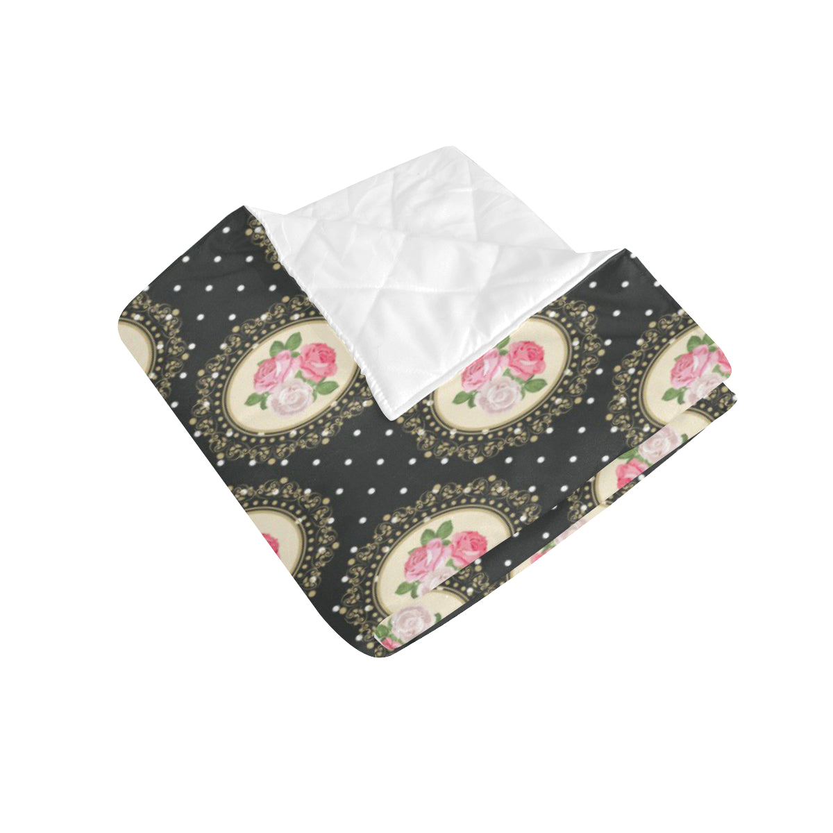 Rose Pattern Print Design RO015 Premium Quilt