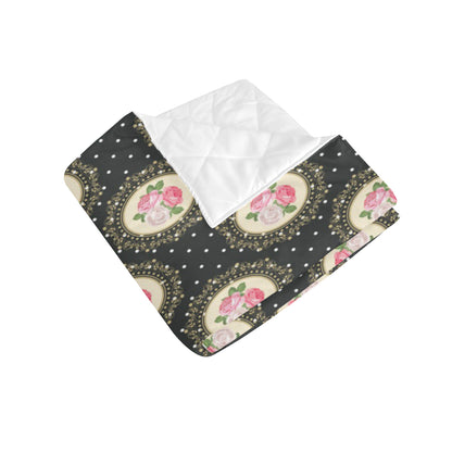 Rose Pattern Print Design RO015 Premium Quilt