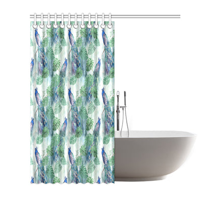 Peacock Pattern Print Design A02 Shower Curtain