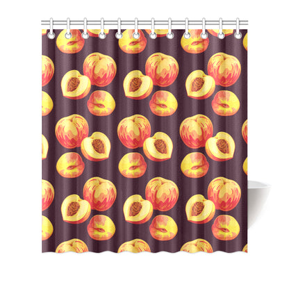Peach Pattern Print Design A04 Shower Curtain