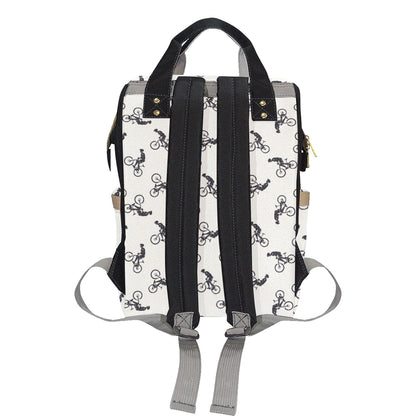 Mountain bike Pattern Print Design 01 Diaper Bag Backpack