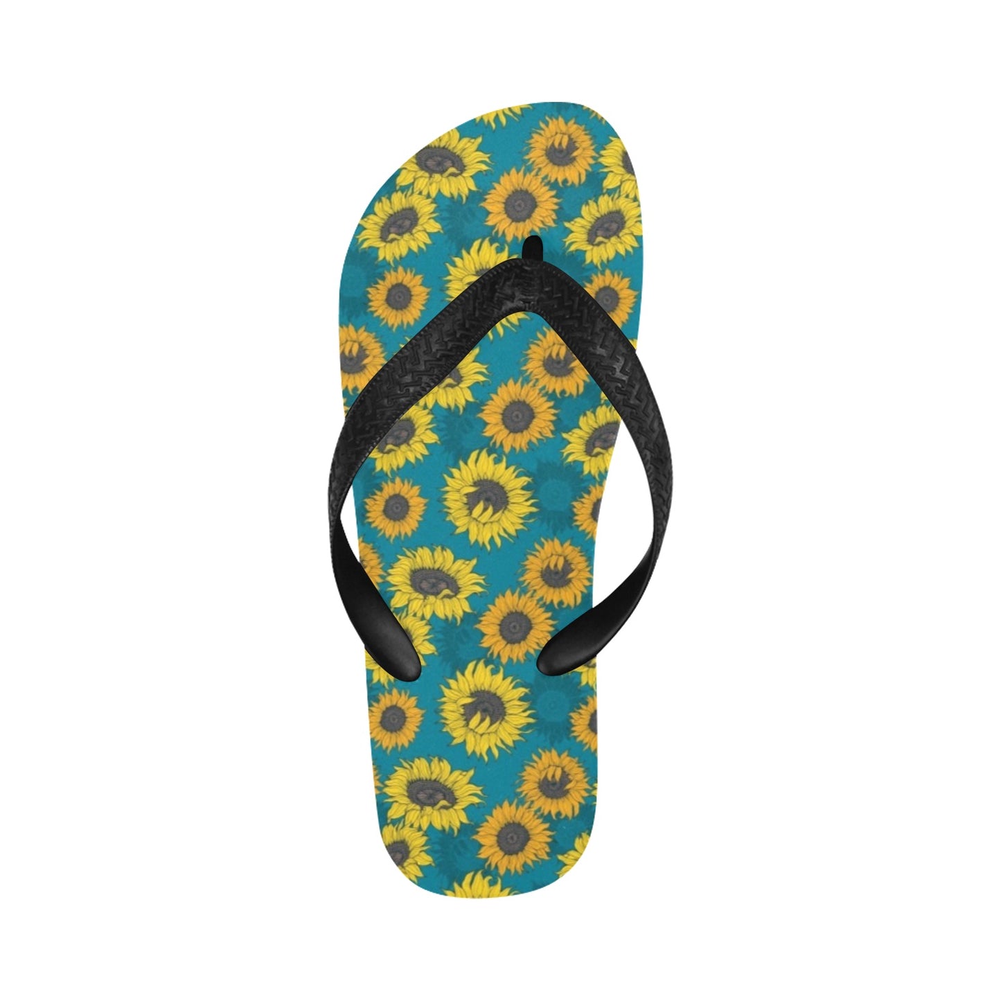 Sunflower Print Design LKS301 Flip Flops