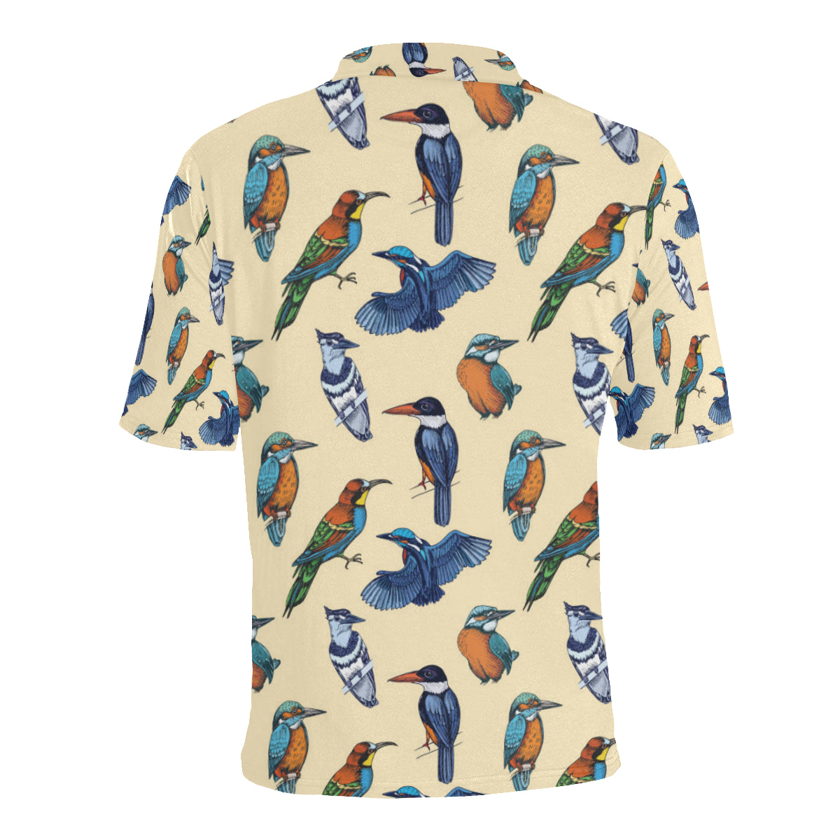 Kingfisher Bird Pattern Print Design 04 Men Polo Shirt
