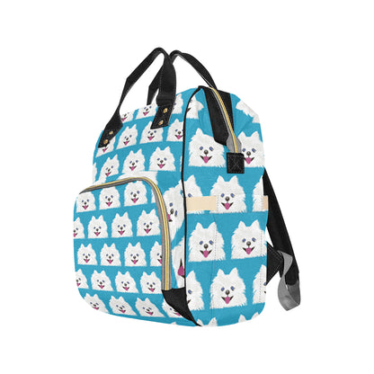 Pomeranians Pattern Print Design A05 Diaper Bag Backpack
